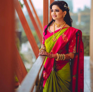 banarasi  silk saree greeny