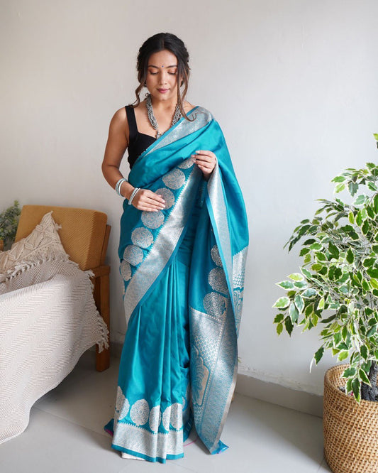 Sky Blue New Launch Blazik Saree