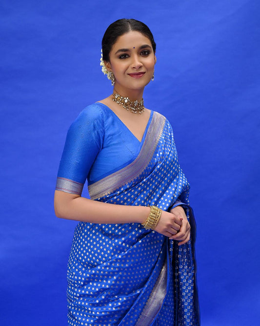 light blue silver work new blazik saree