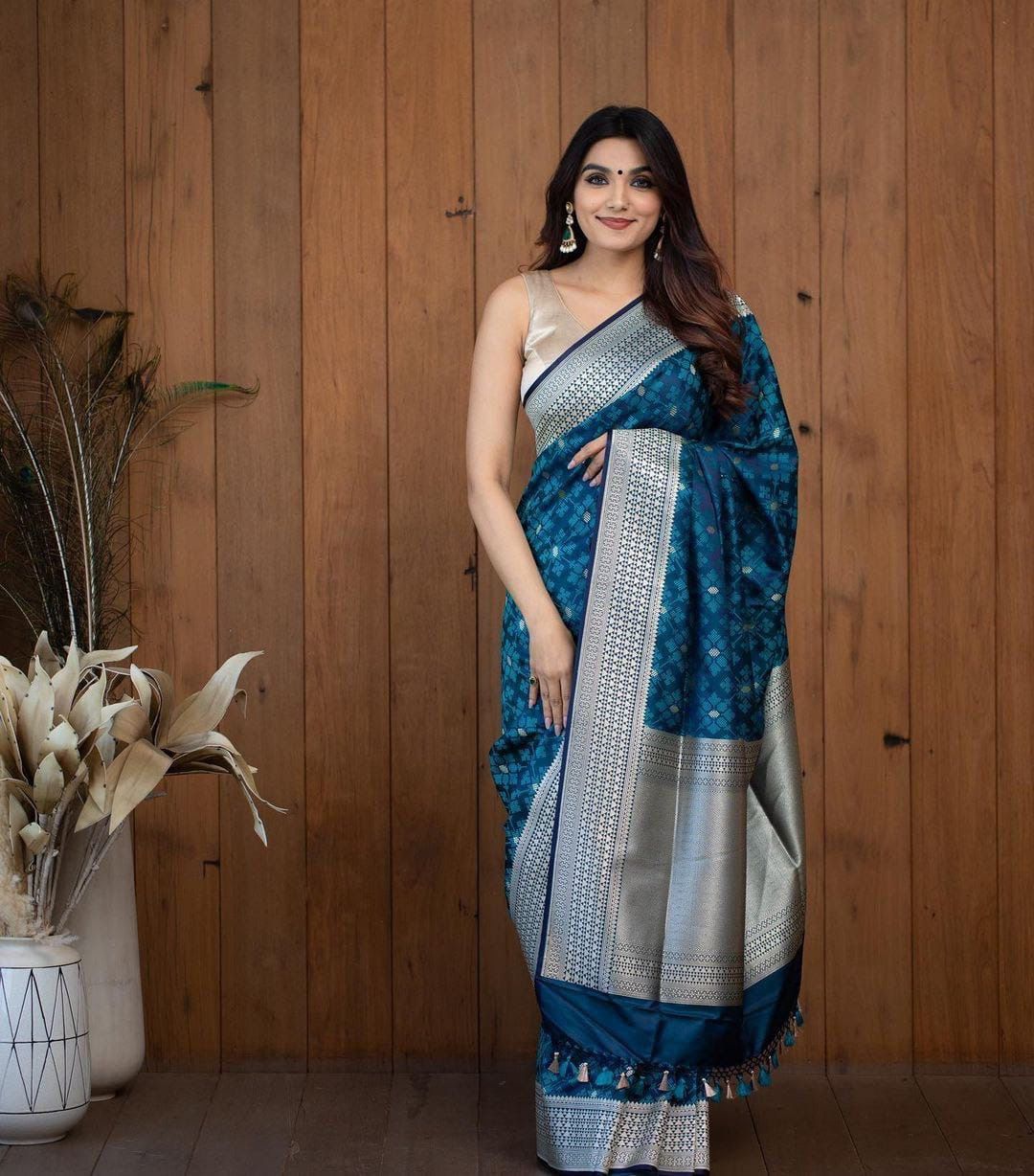 blue New Design Silk saree