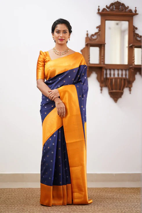 Blazik Shaded Banarasi silk saree