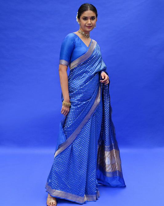 light blue silver work new blazik saree