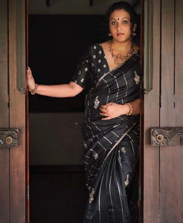 just Launch Asha Black New Design Saree