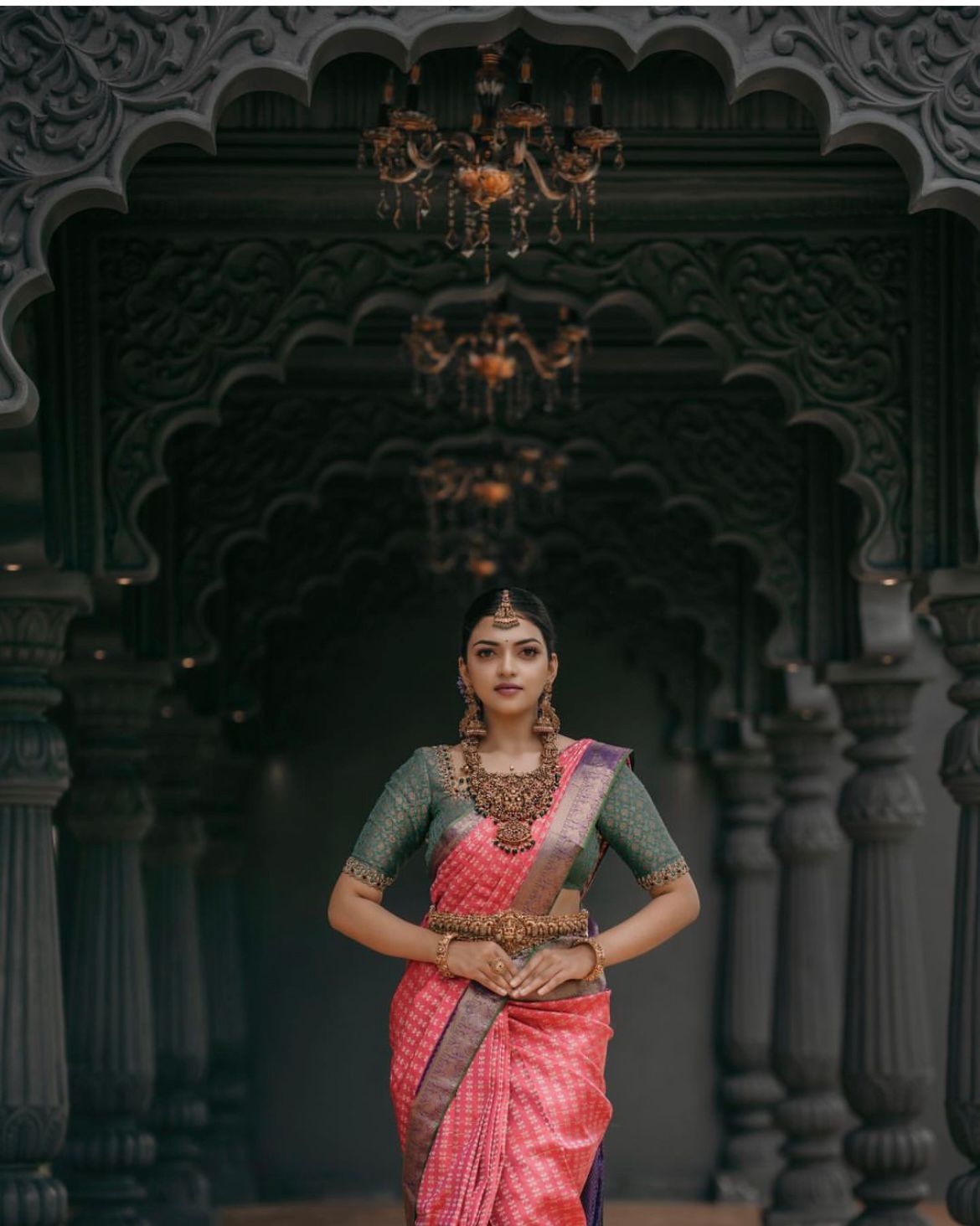 New Pink banarasi  silk saree