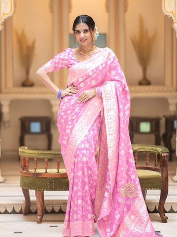 new four zero blazik banarasi silk saree