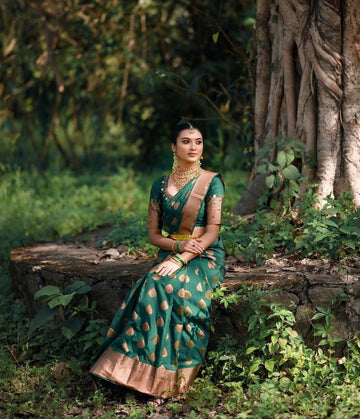 Green Blazik silk saree