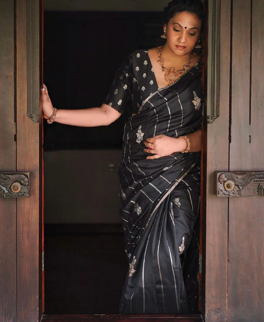 just Launch Asha Black New Design Saree