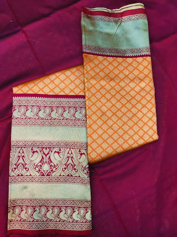 Orange New Design Blazik Saree