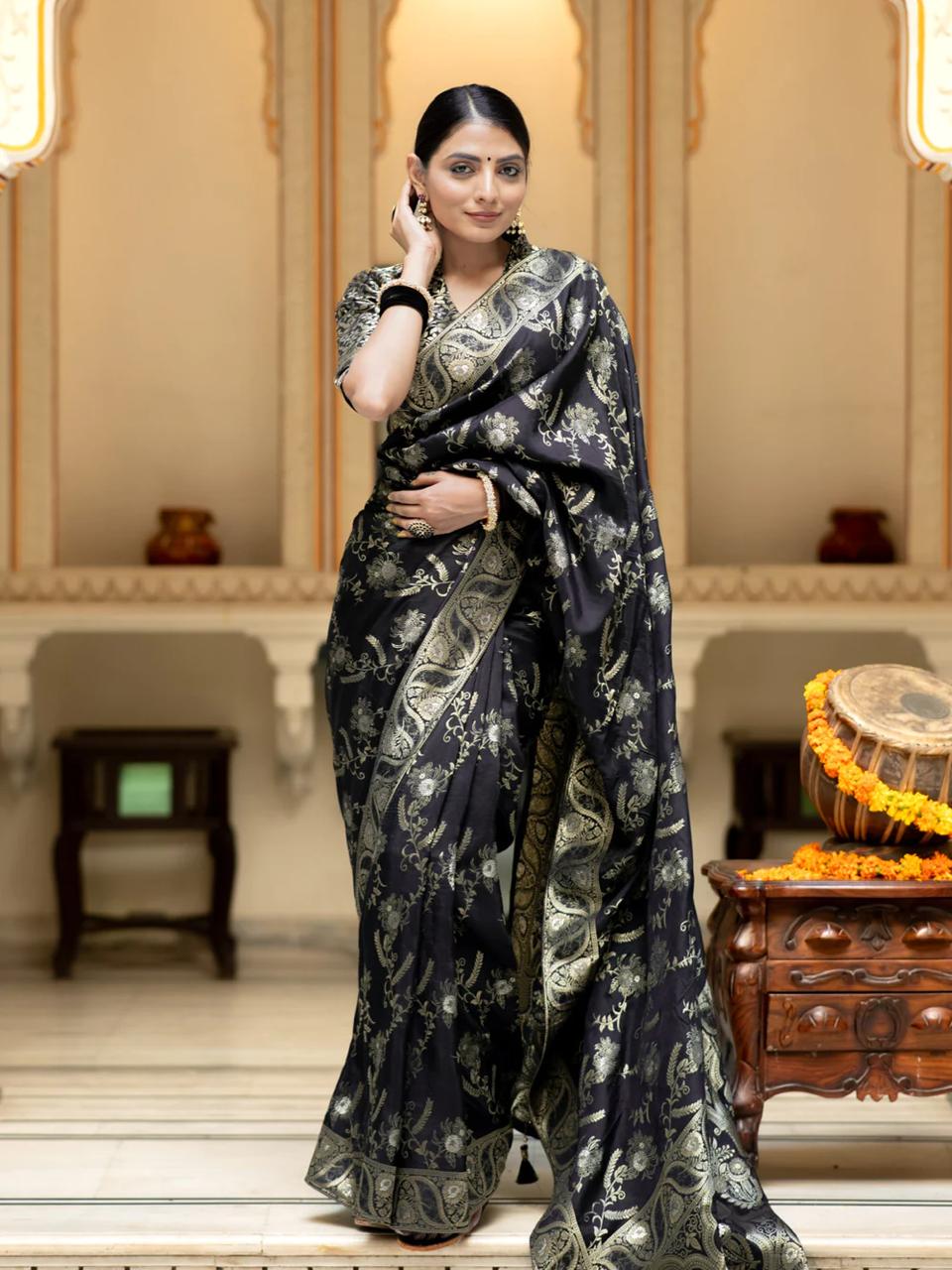 new satrangi blazik silk saree