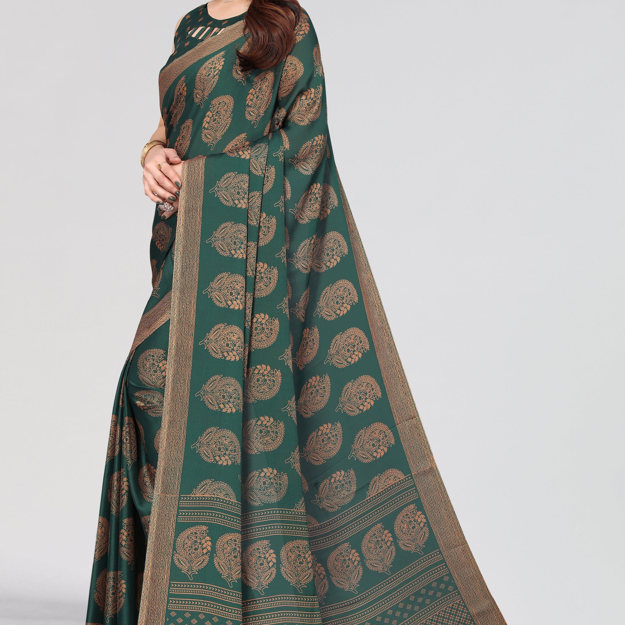 New Printed Atrangi Cotton Silk Saree