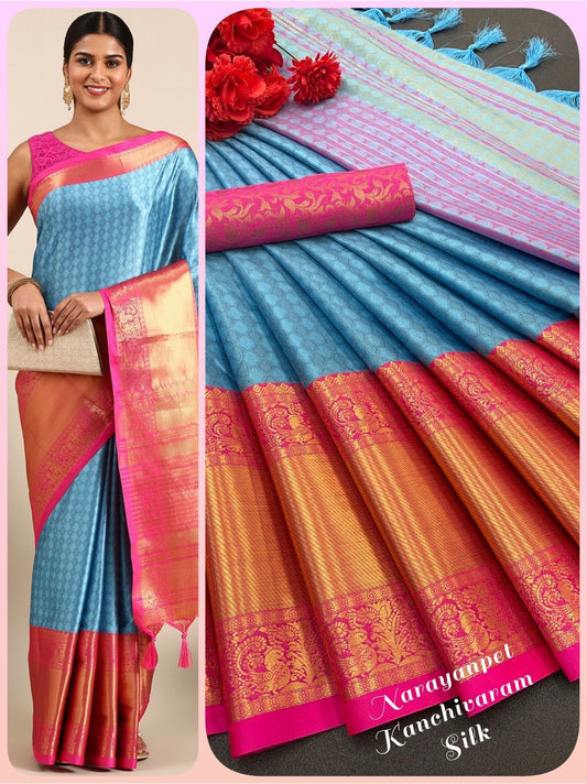 Chavi Self New BLazik Soft Cotton Silk Saree