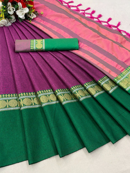 Blazik Launch New Gajanand Soft Cotton Silk Saree