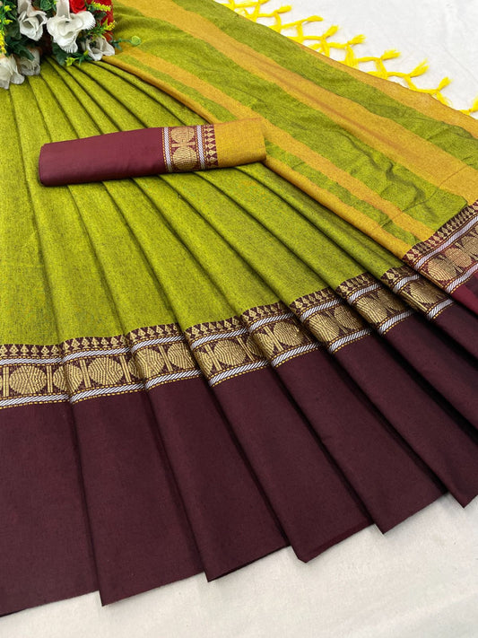 Blazik Launch New Gajanand Soft Cotton Silk Saree