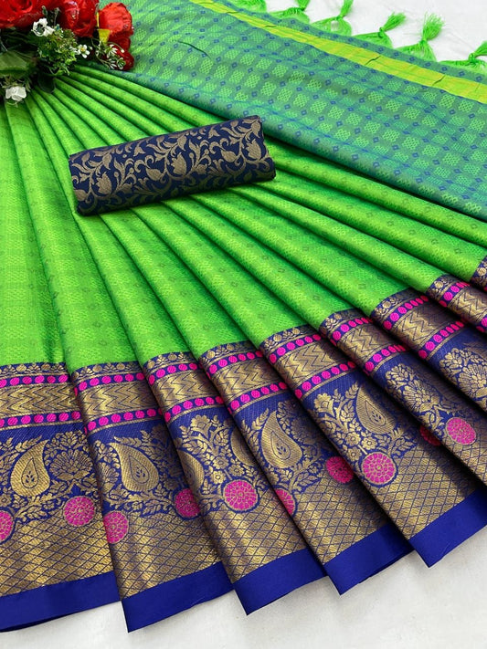 New Launch Hansika soft cotton silk saree