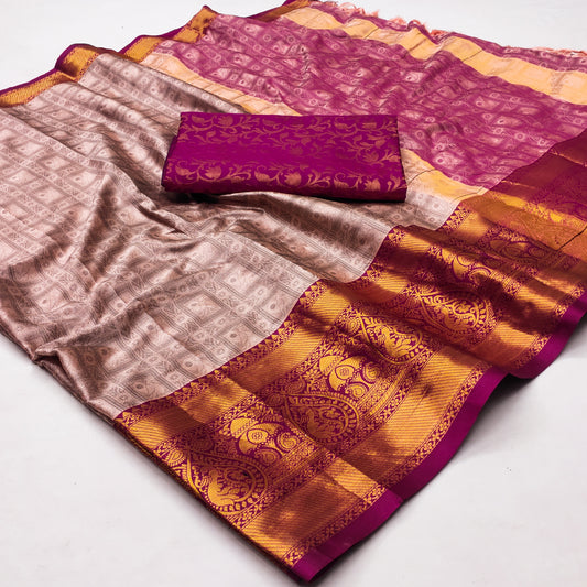 Blazik Women's Rashi Cotton SIlk Saree