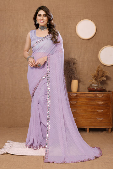 THOUSAND BUTTI BANGLORI Work MIRROR Butti New Blazik  Saree