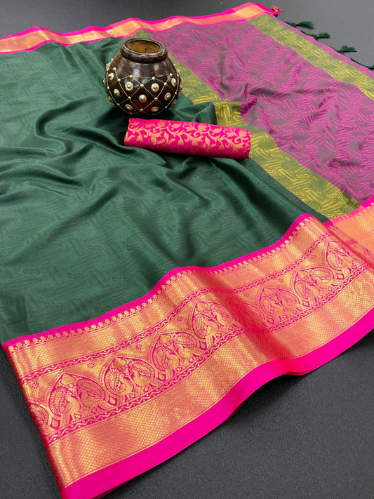 Nandita New Launch  Blazik Cotton Silk Saree