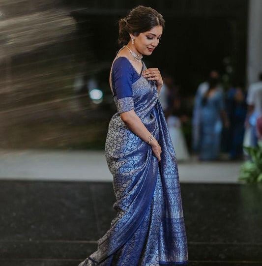 Floral  banarasi  silk saree